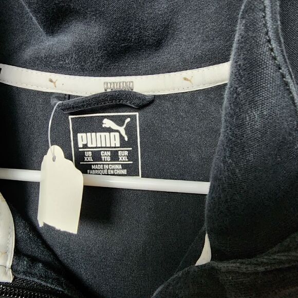 1603 - PUMA Men’s XXL Black Full Zip Track Warmup Jacket - Picture 3 of 4